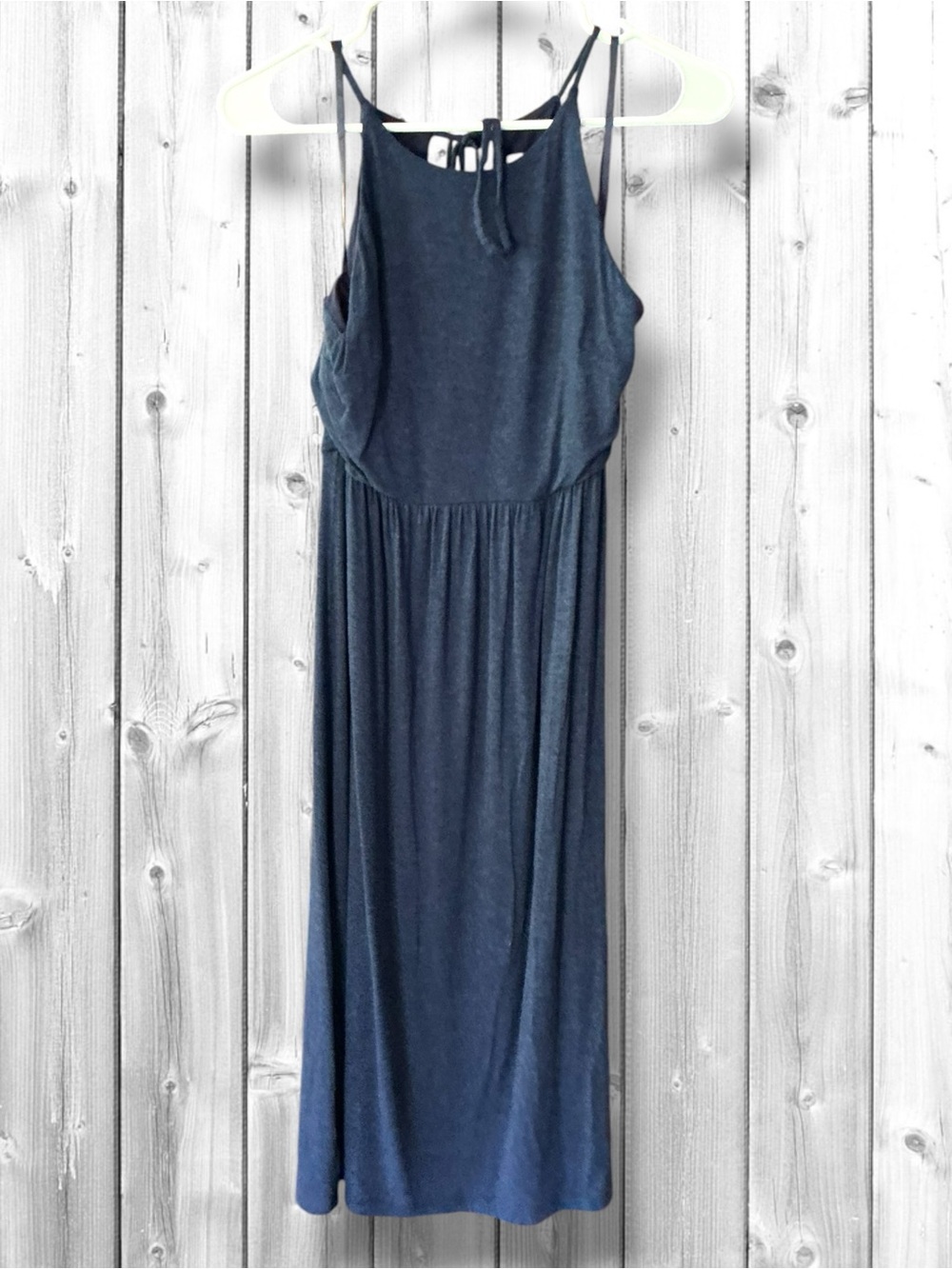 🌼LOFT Navy Tie-Back Sleeveless Halter Maxi Dress